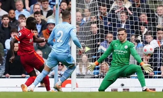 Mane ghi bàn giúp Liverpool có điểm trước Man City. (Nguồn: Getty)