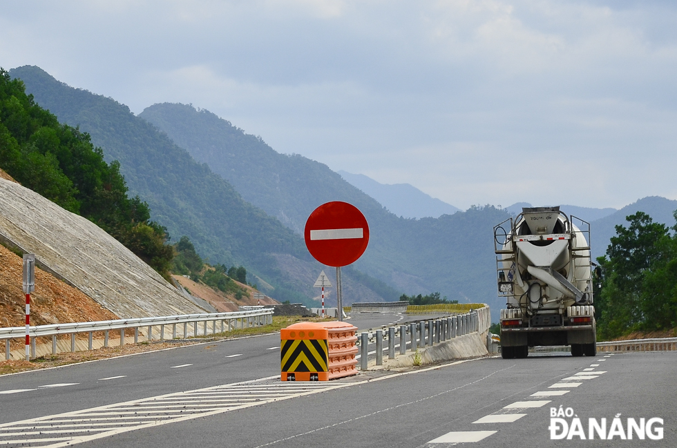 Traffic signs on the whole route.