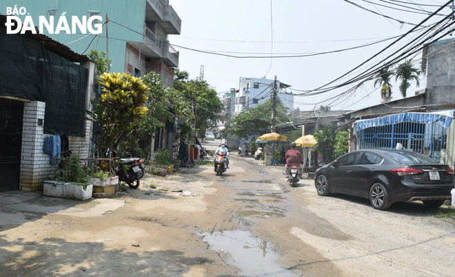 Sẽ xây dựng thêm tuyến cống dưới lòng đường Nguyễn Như Hạnh (phường Hòa Minh, quận Liên Chiểu) để chống ngập úng. Ảnh: HOÀNG HIỆP