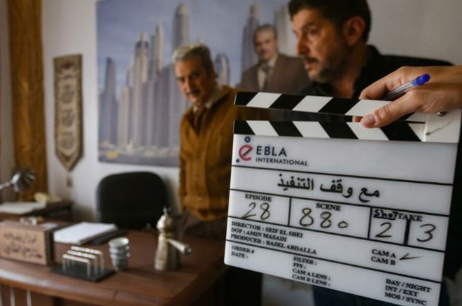 Bộ phim chiến tranh Suspension do Syria sản xuất đã lên sóng kênh truyền hình nhà nước Saudi Arabia trong tháng 4-2022. Ảnh: AFP