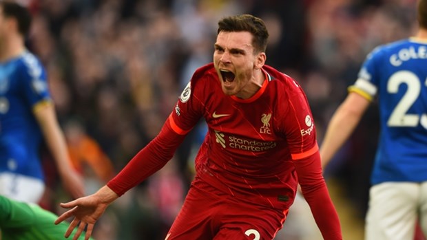 Andy Robertson giúp Liverpool áp sát Man City. (Nguồn: Getty Images)