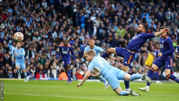 Kevin De Bruyne ghi bàn mở tỷ số cho Man City. (Nguồn: Getty Images)