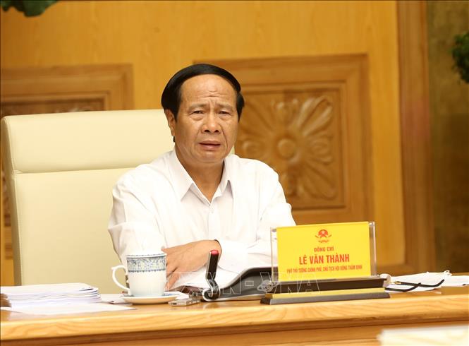 Phó Thủ tướng Lê Văn Thành, Chủ tịch Hội đồng thẩm định phát biểu. Ảnh: An Đăng/TTXVN