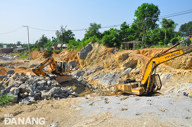 The upgrading and renovating of DH2 Road is in progress. Photo: THANH LAN