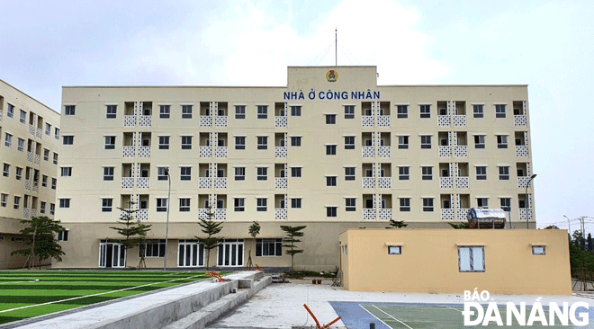 The Hoa Cam IP-based worker's housing building located in Hoa Tho Tay Ward, Cam Le District is spaciously invested. Photo: N.V