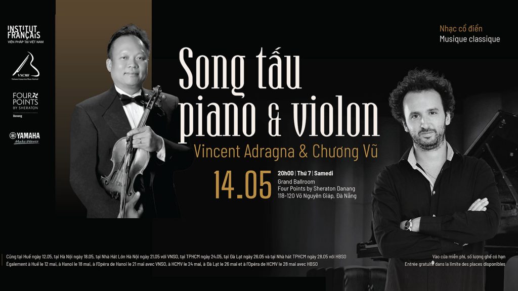 Free piano - violin duet concert to be held in Da Nang on May 14