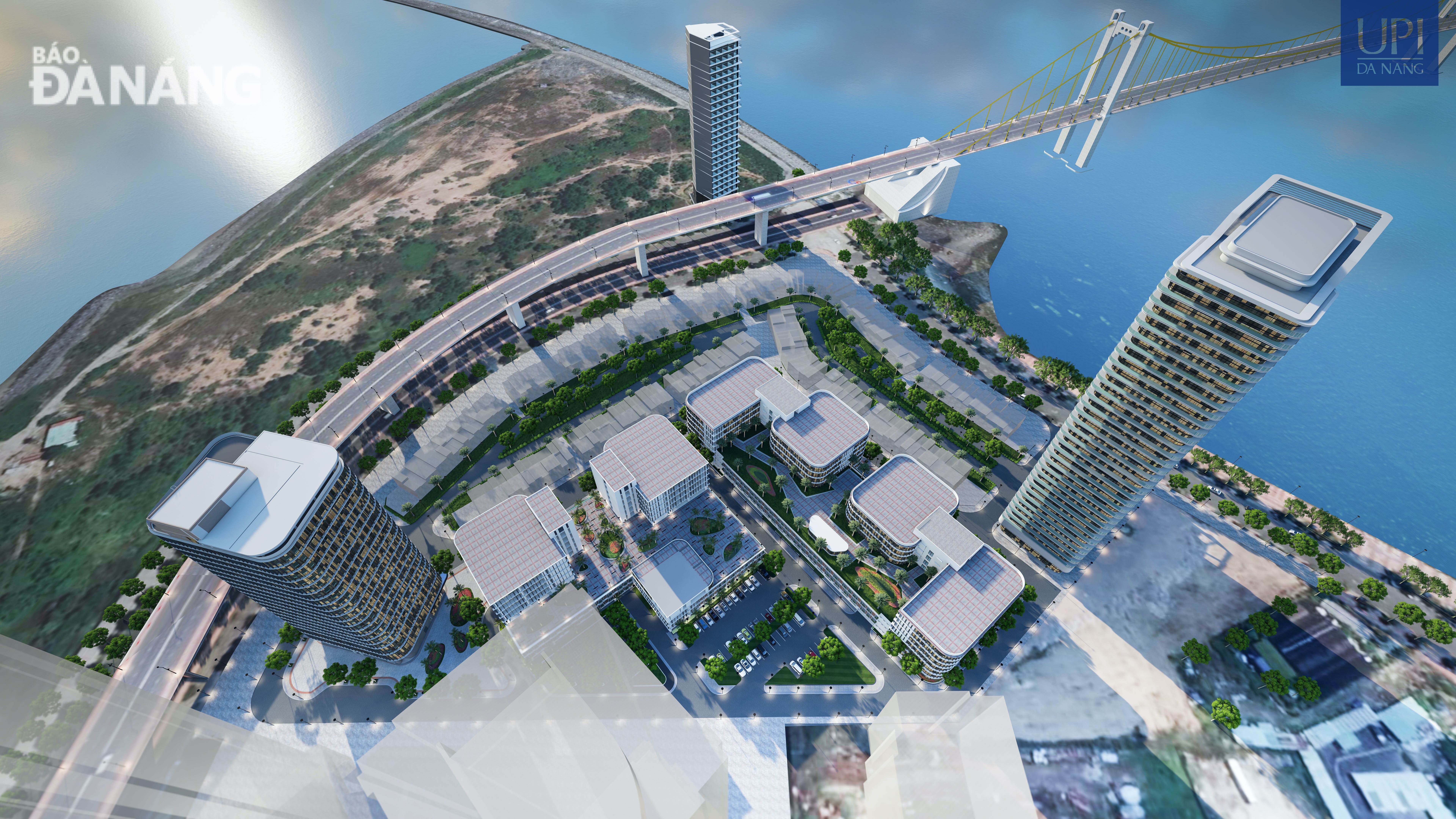 An artist’s impression on the Software Park No. 2 seen from above. Photo: KHANG NINH