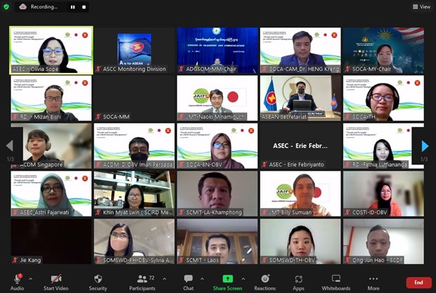Participants in the recent online forum. (Photo: asean.org)