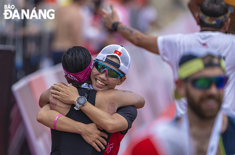 Athletes get the overwhelming joy of finally crossing the finish line