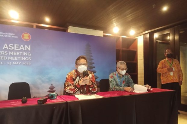 Indonesian Health Minister Budi Gunadi Sadikin delivers a press statement after chairing the 15th ASEAN Health Ministers’ Meeting in Nusa Dua, Bali, on Saturday. (Photo: ANTARA)