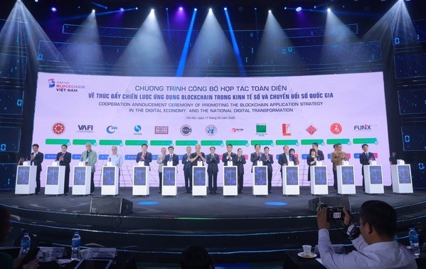 Viet Nam Blockchain Union was launched in Ha Noi on May 17 (Photo: vov.vn)