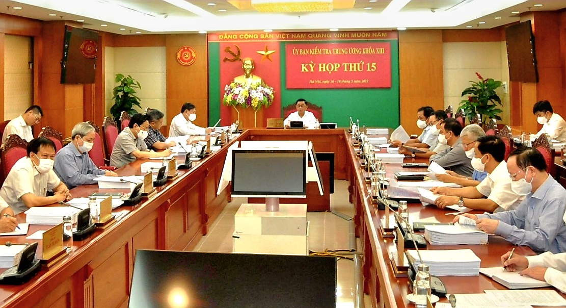 Trong hai ngày 16 và 17/5/2022, tại Hà Nội, Ủy ban Kiểm tra TW đã họp Kỳ thứ 15.