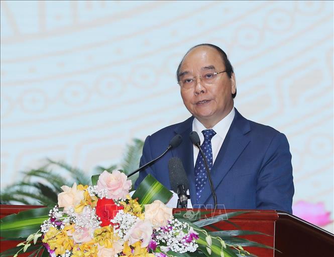 Chủ tịch nước Nguyễn Xuân Phúc phát biểu tại lễ trao Giải thưởng Hồ Chí Minh về khoa học, công nghệ lĩnh vực quân sự, quốc phòng. Ảnh: Trọng Đức/TTXVN