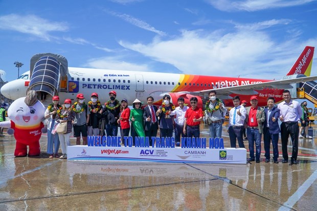 assengers on the first Vietjet Air flight from Seoul to Nha Trang. (Photo: vietjetair.com)
