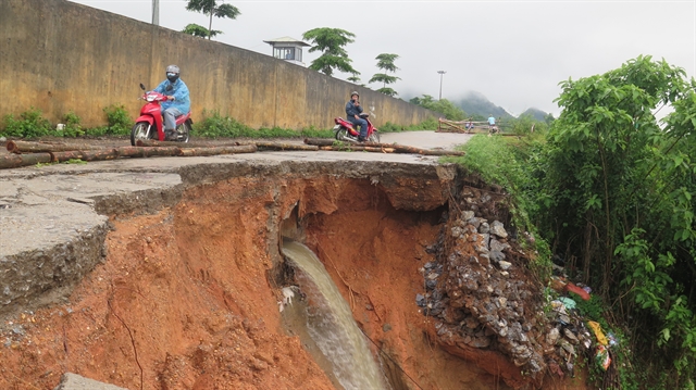 A landslide triggered by heavy rain in northern mountainous Tuyên Quang Province. — VNA/VNS Photo 