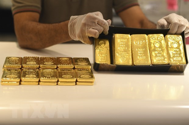 Một cửa hàng vàng ở Dubai, UAE. (Ảnh: AFP/TTXVN)