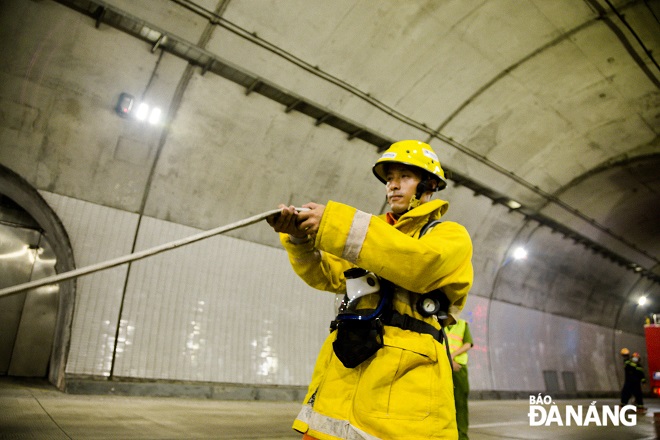 Diễn tập chữa cháy và cứu nạn, cứu hộ khẩn cấp trong hầm đường bộ Hải Vân
