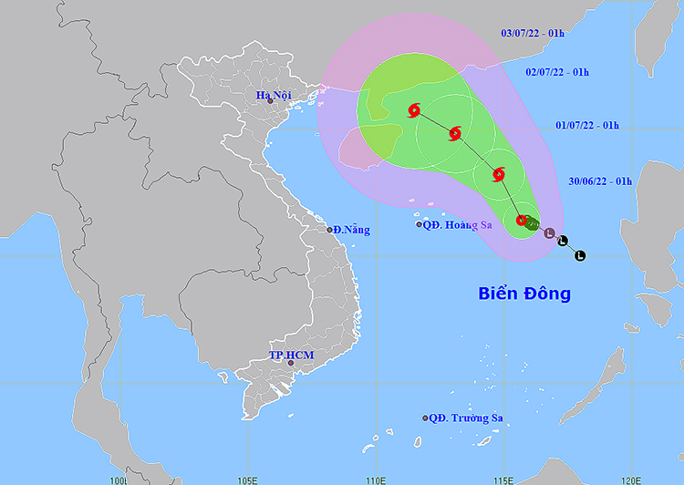 Thời tiết ngày 30-6: Áp thấp nhiệt đới có khả năng mạnh lên thành bão