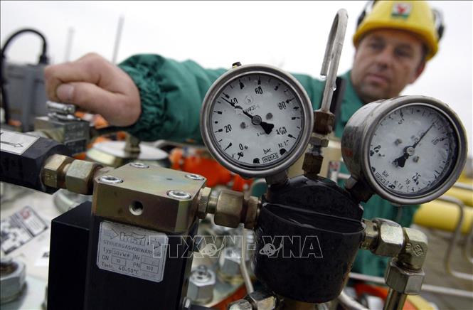 Công nhân vận hành đường ống dẫn khí tại Công ty nhập khẩu khí đốt lớn nhất của Hungary 