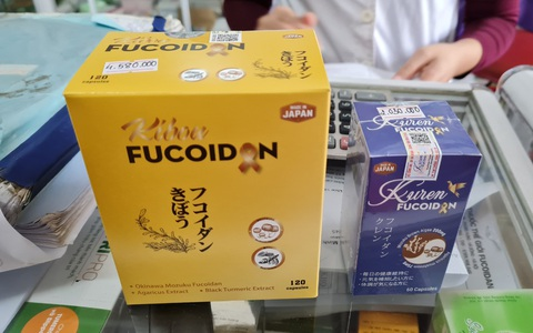Sản phẩm Kibou Fucoidan và Kuren Fucoidan do Khôi Nguyên Mie nhập khẩu.