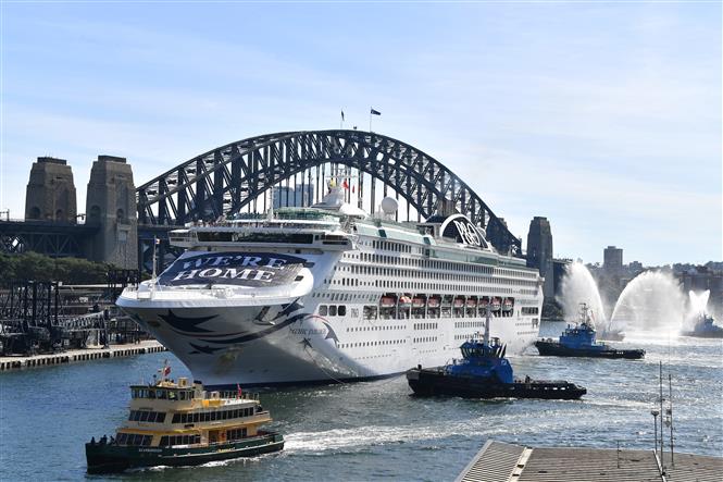 Du khách tham quan Cảng Sydney, Australia. Ảnh: AFP/TTXVN
