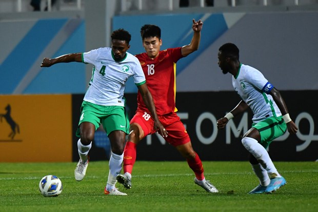 U23 Saudi Arabia (áo trắng) vào bán kết sau trận thắng U23 Việt Nam. (Nguồn: AFC)