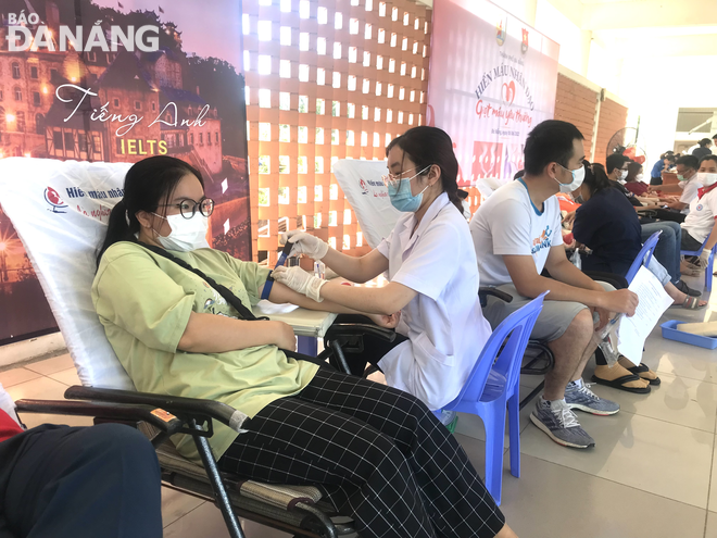 Over 200 units of blood were collected at the ‘Blood drops of love’ programme. Photo: MAI QUE