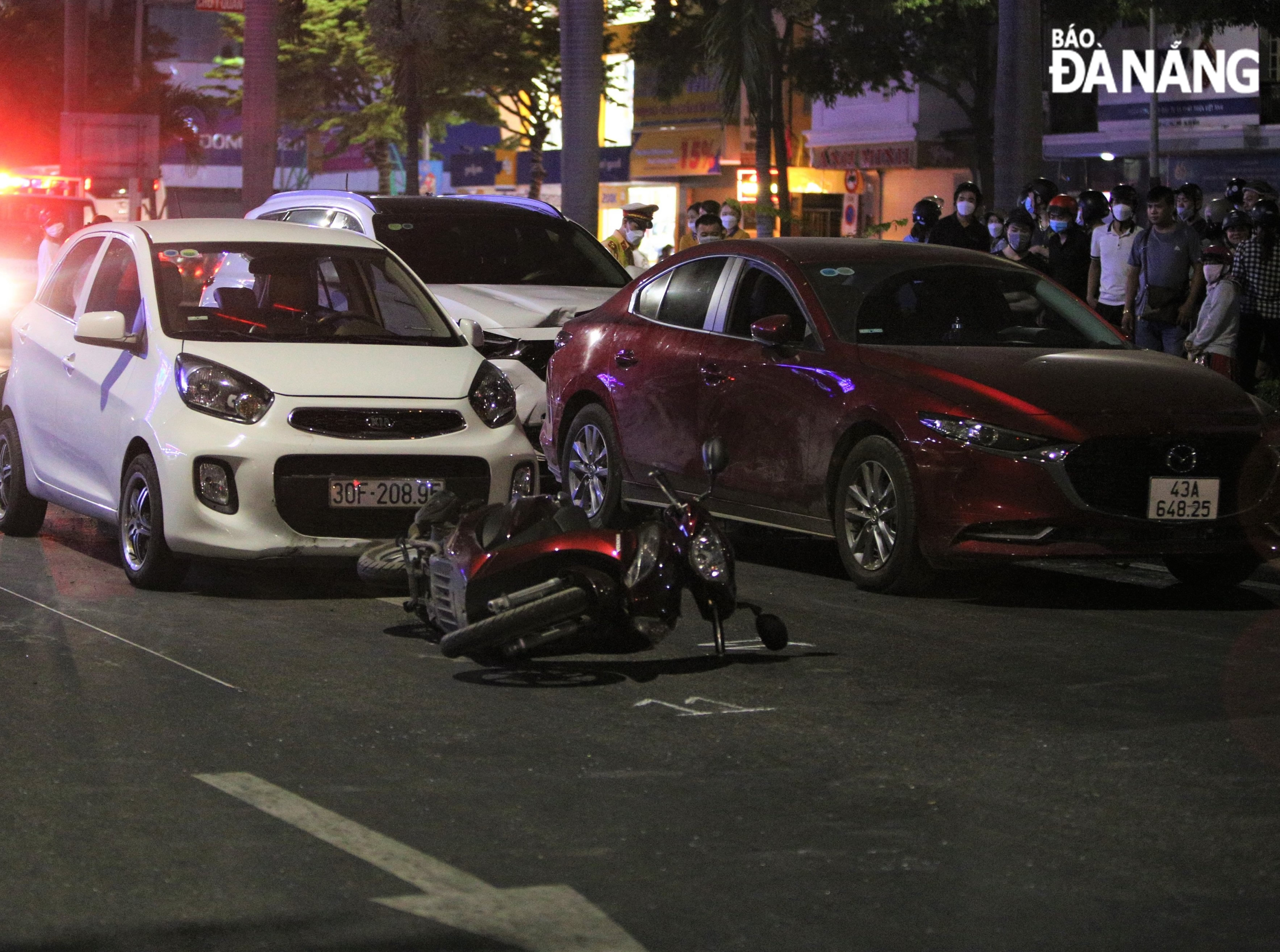 The scene of the traffic accident. Photo: L.H