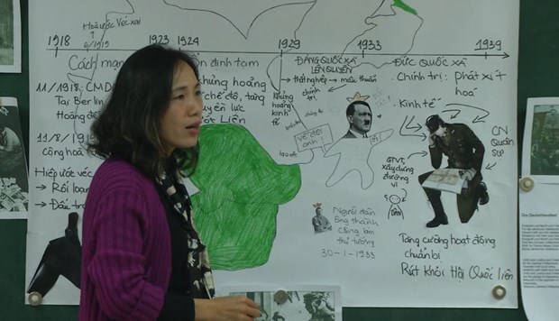 Giảng dạy môn Lịch sử ở bậc trung học phổ thông. (Ảnh: PV/Vietnam+)