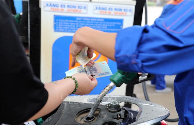 Mua bán xăng dầu tại cửa hàng kinh doanh xăng dầu Petrolimex trên đường Trần Quang Khải, Hà Nội. Ảnh minh họa: Trần Việt/TTXVN