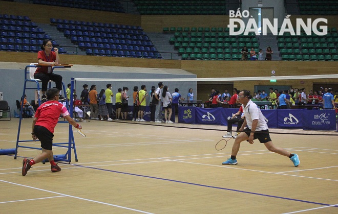 The contestants compete in table tennis, badminton and tennis sports.