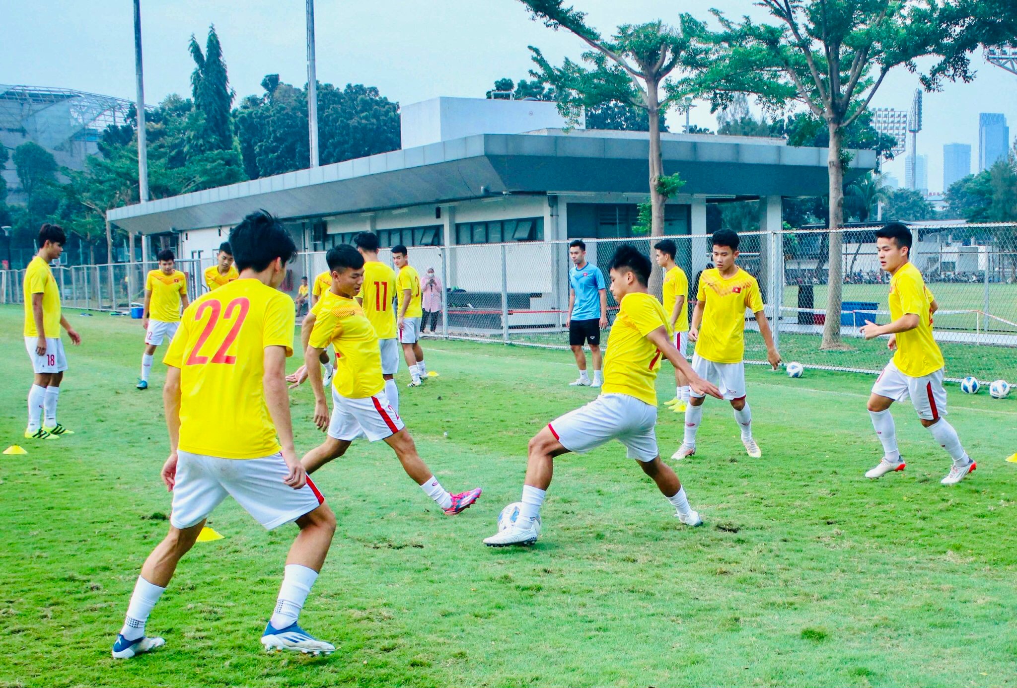 U19 Việt Nam đang chuẩn bị ráo riết cho trận bán kết gặp U19 Malaysia. Ảnh: M.M