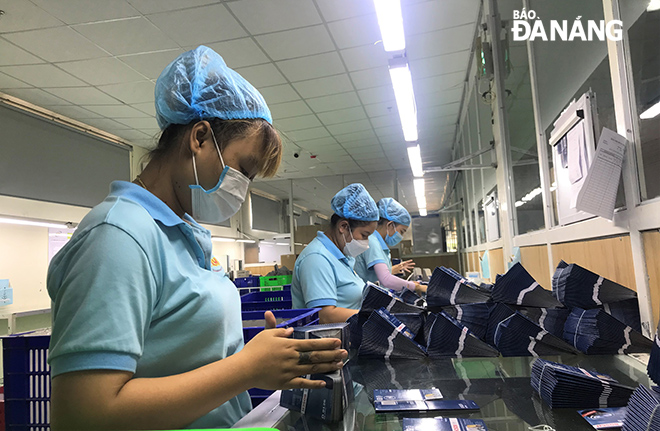 Manufacturing activities at the Trung Khoa Company Limited based in the Da Nang Industrial Park in Son Tra District