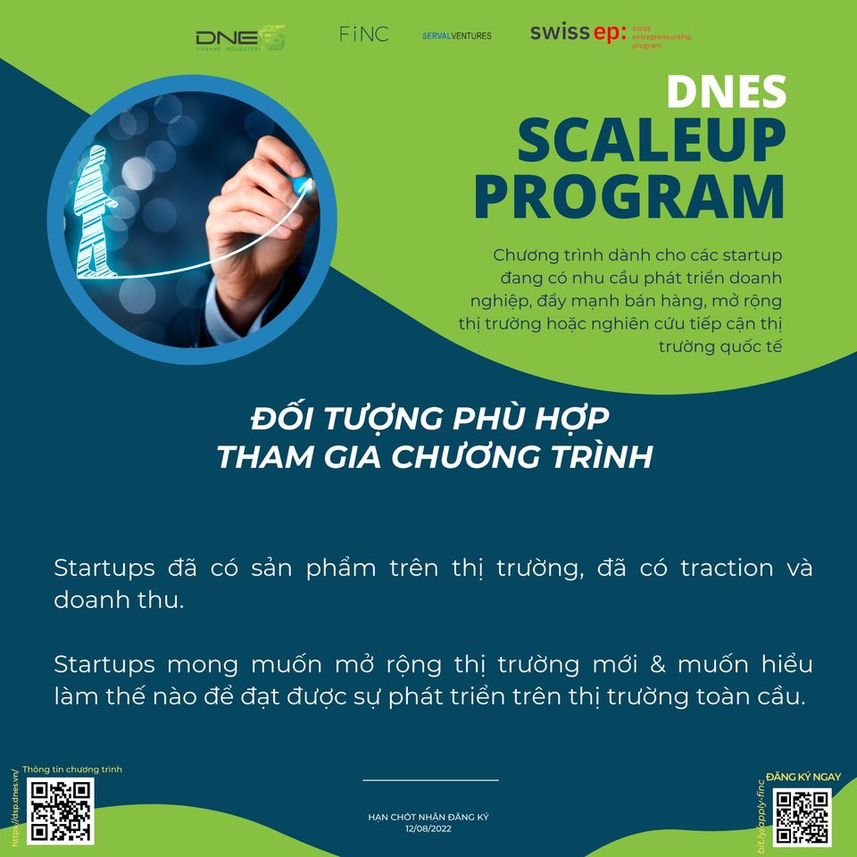 Hỗ trợ startup với chương trình cố vấn chuyên sâu DNES ScaleUp Program