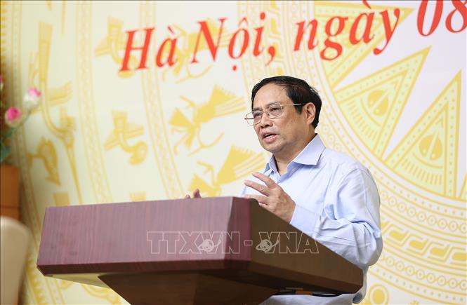 Thủ tướng Phạm Minh Chính phát biểu khai mạc phiên họp. Ảnh: Dương Giang/TTXVN