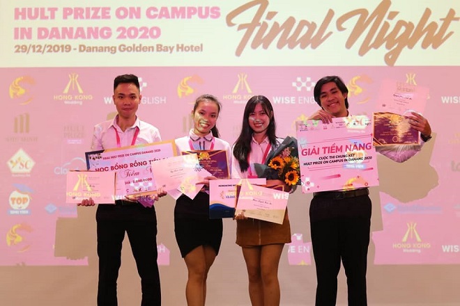 Sinh viên CIE đạt giải tiềm năng trong cuộc thi Hult Prize 2020.