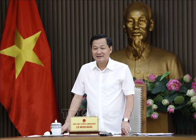 Phó Thủ tướng Lê Minh Khái phát biểu. Ảnh: An Đăng/TTXVN