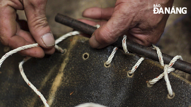 Buffalo skin is used for the drumhead