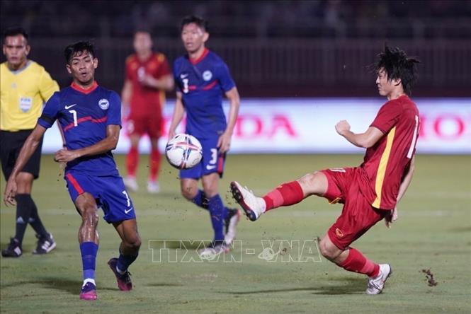 Giải Bóng đá giao hữu quốc tế 2022: Việt Nam đánh bại Singapore 4 - 0