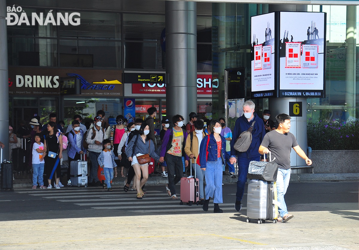 Visitors at Da Nang International Airport