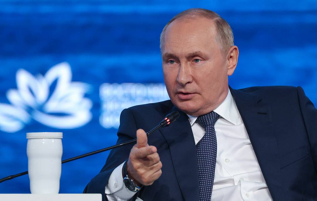 Tổng thống Nga Vladimir Putin dự Diễn đàn Kinh tế phương Đông tại thành phố Vladivostok thuộc miền đông nước Nga vào ngày 7-9. Ảnh: TASS