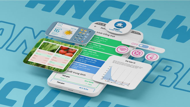 The AnCV team-developed WREF app features many outstanding functions to help farmers enhance the efficiency of farming activities.