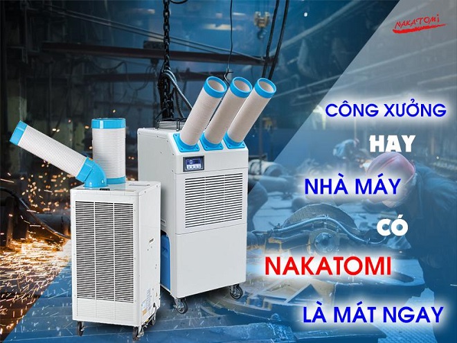 Máy lạnh di động - sản phẩm phù hợp với công xưởng, nhà máy.