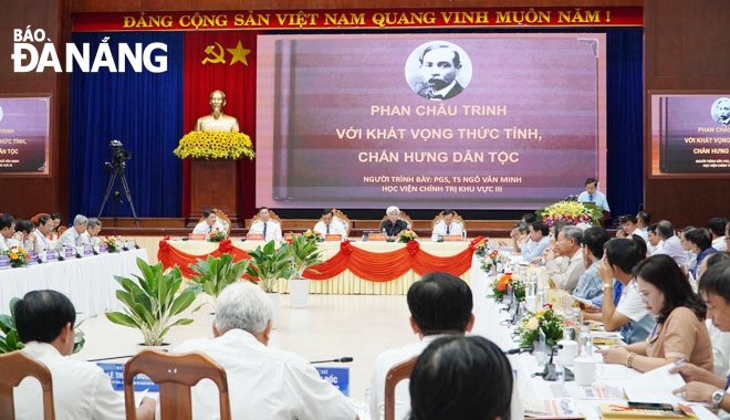 Hội thảo khoa học “Tư tưởng canh tân của nhà yêu nước Phan Châu Trinh” do UBND tỉnh Quảng Nam tổ chức vào ngày 9-9-2022, nhân kỷ niệm 150 năm ngày sinh của Phan Châu Trinh (9-9-1872 - 9-9-2022). Ảnh: LÊ TRUNG