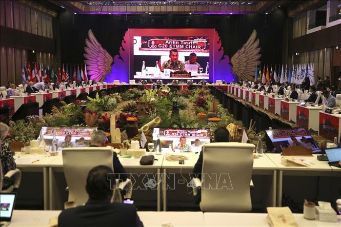 Cuộc họp các quan chức cấp cao Nhóm G20 tại Bali (Indonesia) ngày 31/8/2022. Ảnh: AFP/TTXVN
