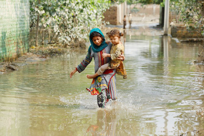 Đợt mưa lũ lịch sử vừa qua ở Pakistan đã ảnh hưởng hơn 33 triệu người dân nước này.Ảnh: Reuters
