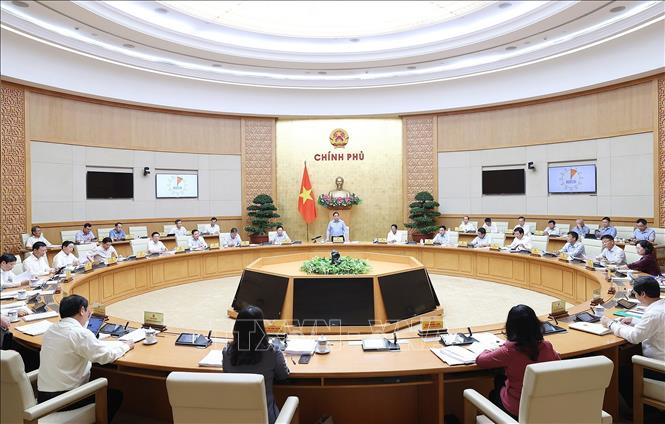 Quang cảnh phiên họp Chính phủ thường kỳ tháng 8-2022. Ảnh: TTXVN