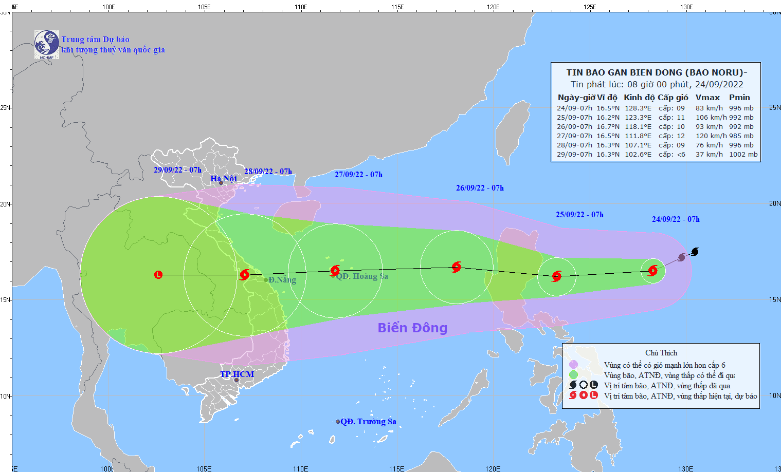 The expected track of storm Noru. Photo: Source: KTTV