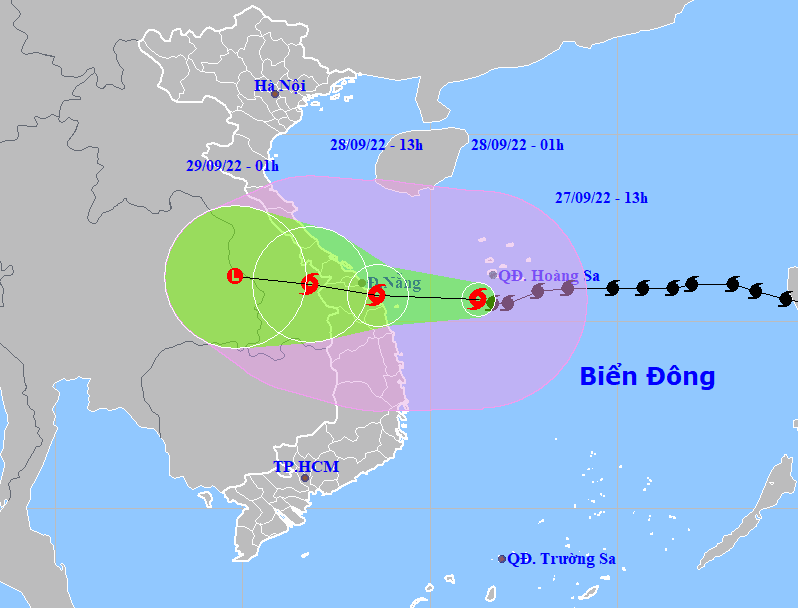 The projected Noru path and map (Source: NCHMF)