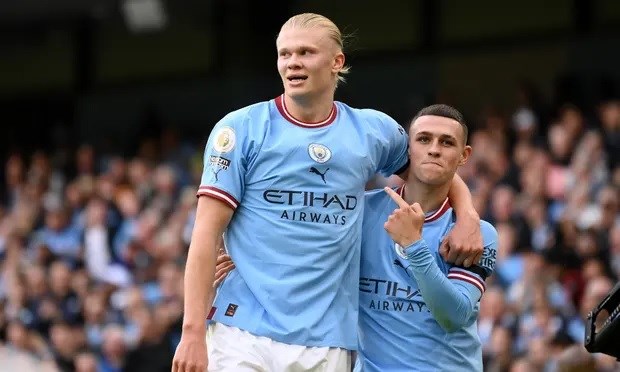 Erling Haaland và Phil Foden mang chiến thắng về cho Man City. (Nguồn: Getty Images)